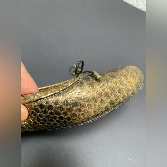 Sam Edelman Felicia ballet flats in gold snakeskin - Picture 5 of 5